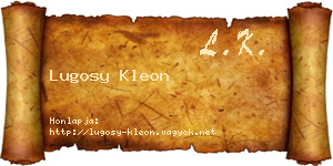Lugosy Kleon névjegykártya